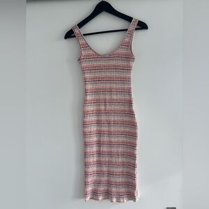Forever 21 Multicolor Sleeveless Striped Midi Dress